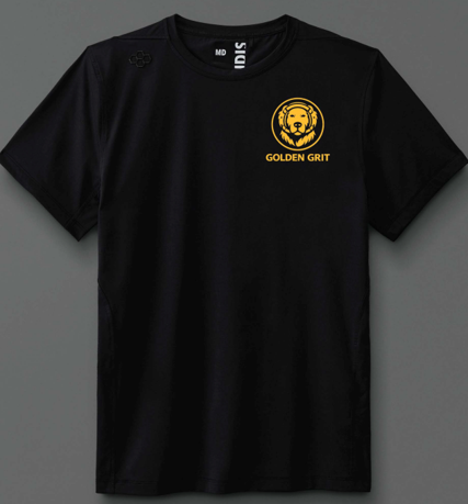 Golden Grit black performance shirt